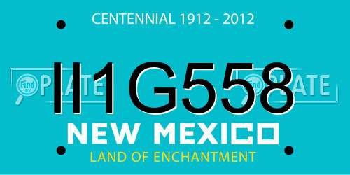 II1G558 New Mexico License Plate