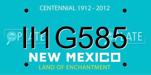 II1G585 New Mexico License Plate
