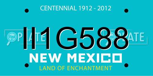II1G588 New Mexico License Plate