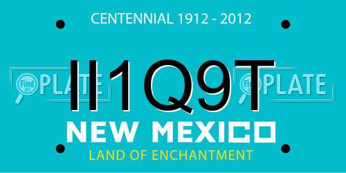 II1Q9T New Mexico License Plate