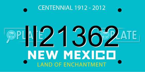 II21362 New Mexico License Plate