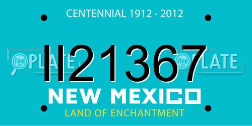 II21367 New Mexico License Plate
