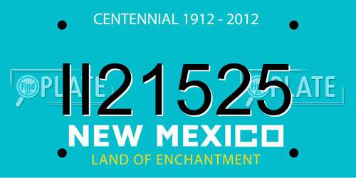 II21525 New Mexico License Plate