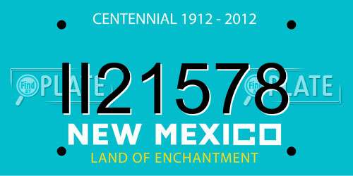 II21578 New Mexico License Plate