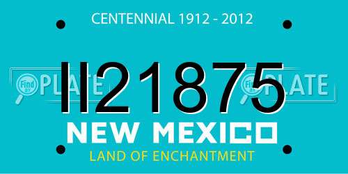 II21875 New Mexico License Plate
