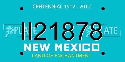 II21878 New Mexico License Plate