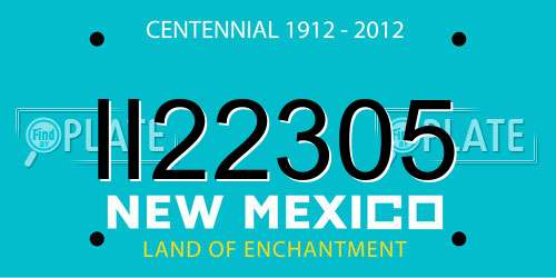 II22305 New Mexico License Plate