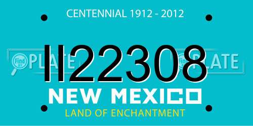 II22308 New Mexico License Plate