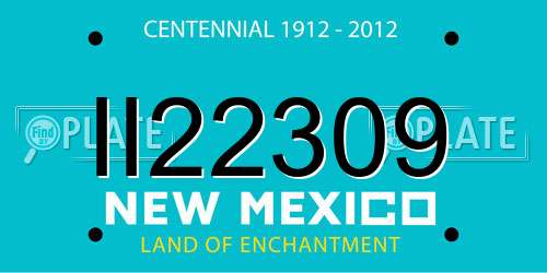 II22309 New Mexico License Plate