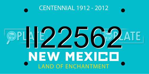 II22562 New Mexico License Plate