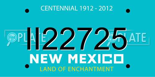 II22725 New Mexico License Plate