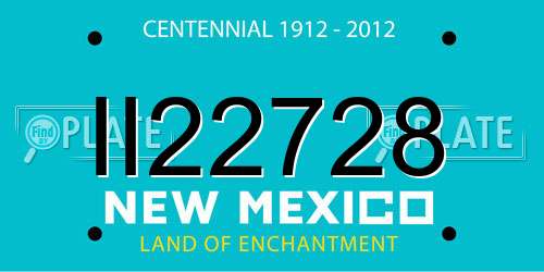 II22728 New Mexico License Plate