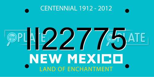 II22775 New Mexico License Plate