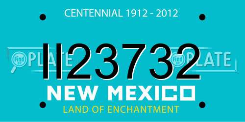 II23732 New Mexico License Plate