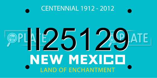 II25129 New Mexico License Plate
