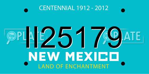 II25179 New Mexico License Plate