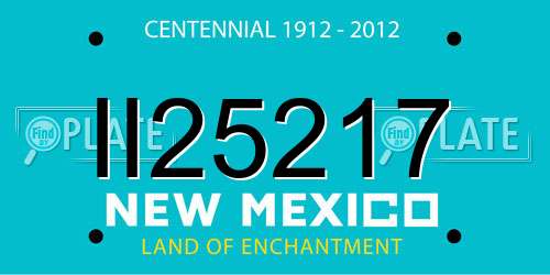 II25217 New Mexico License Plate