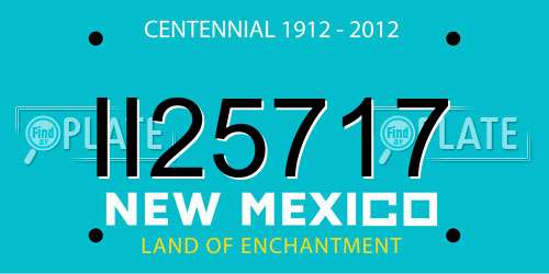 II25717 New Mexico License Plate