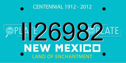 II26982 New Mexico License Plate