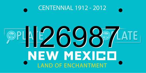 II26987 New Mexico License Plate