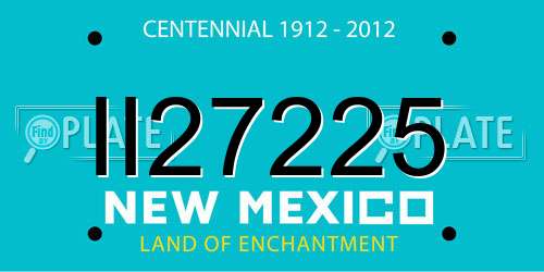 II27225 New Mexico License Plate