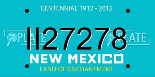 II27278 New Mexico License Plate