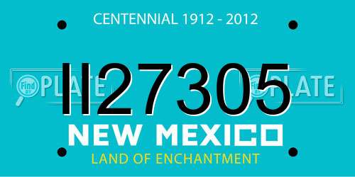 II27305 New Mexico License Plate