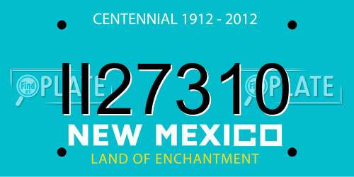 II27310 New Mexico License Plate