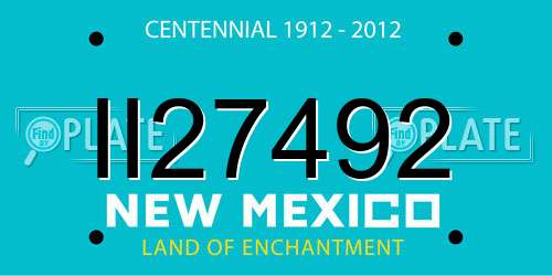 II27492 New Mexico License Plate