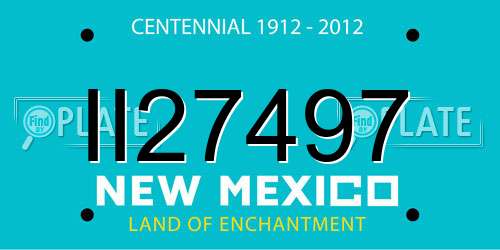 II27497 New Mexico License Plate