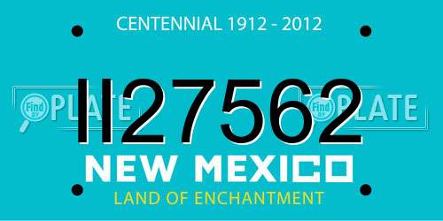 II27562 New Mexico License Plate