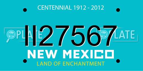 II27567 New Mexico License Plate