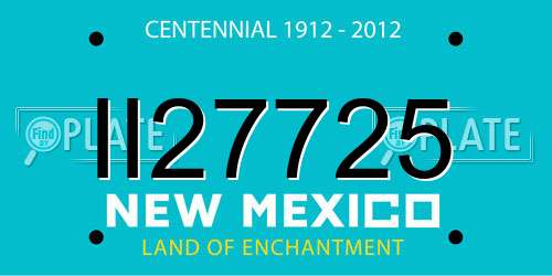 II27725 New Mexico License Plate