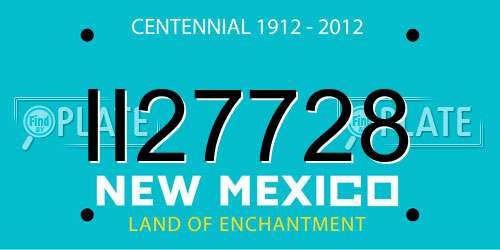 II27728 New Mexico License Plate