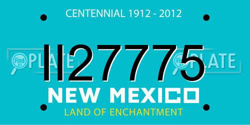 II27775 New Mexico License Plate