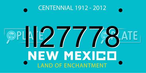II27778 New Mexico License Plate