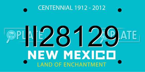 II28129 New Mexico License Plate