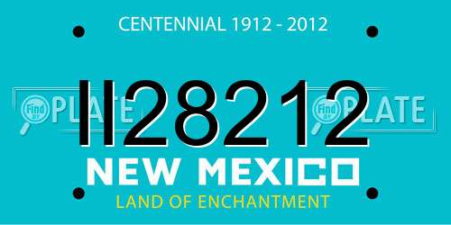 II28212 New Mexico License Plate