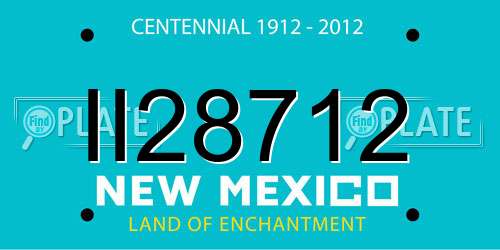 II28712 New Mexico License Plate