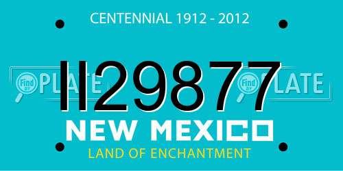 II29877 New Mexico License Plate