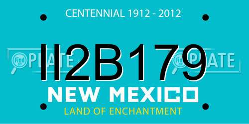 II2B179 New Mexico License Plate