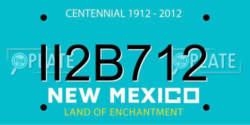 II2B712 New Mexico License Plate