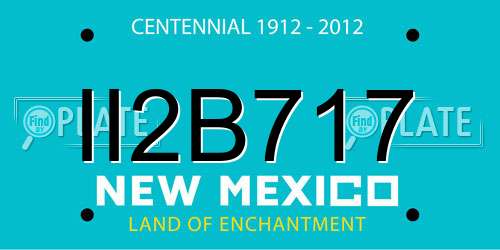 II2B717 New Mexico License Plate