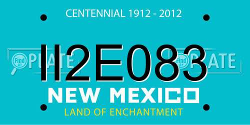 II2E083 New Mexico License Plate