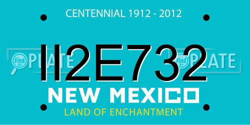 II2E732 New Mexico License Plate