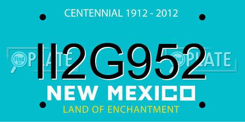 II2G952 New Mexico License Plate