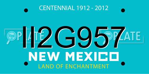 II2G957 New Mexico License Plate