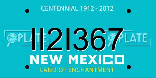 II2I367 New Mexico License Plate