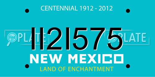 II2I575 New Mexico License Plate