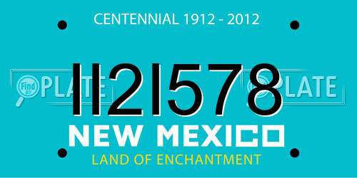 II2I578 New Mexico License Plate